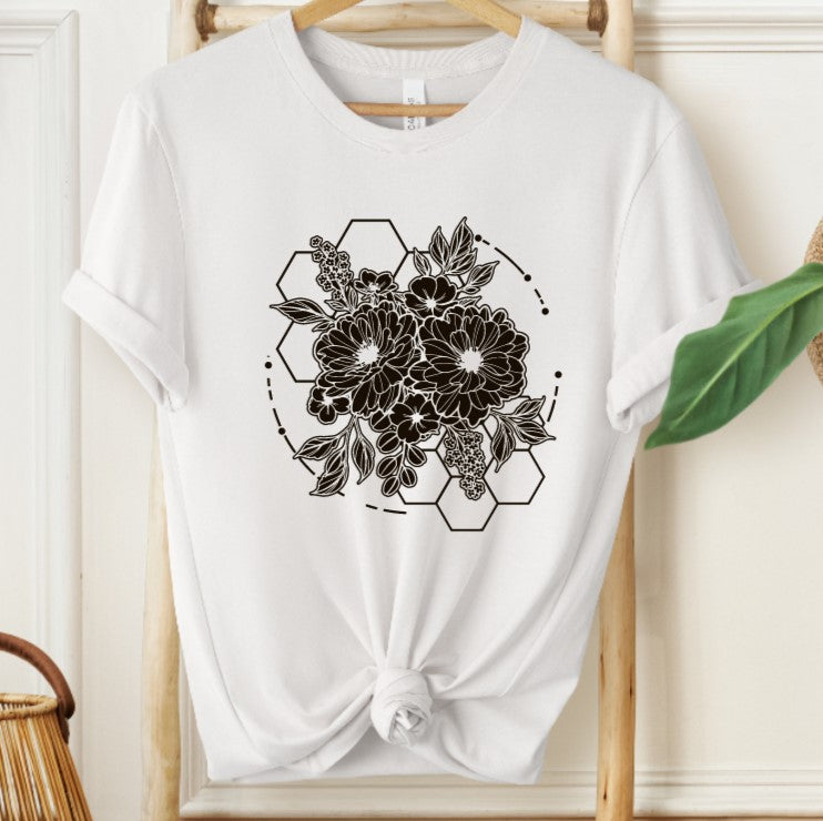 Floral Honeycomb T-shirt