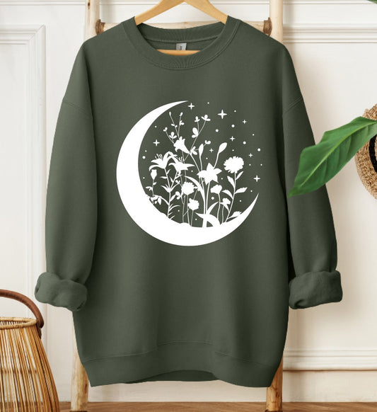 Floral Moon Pullover