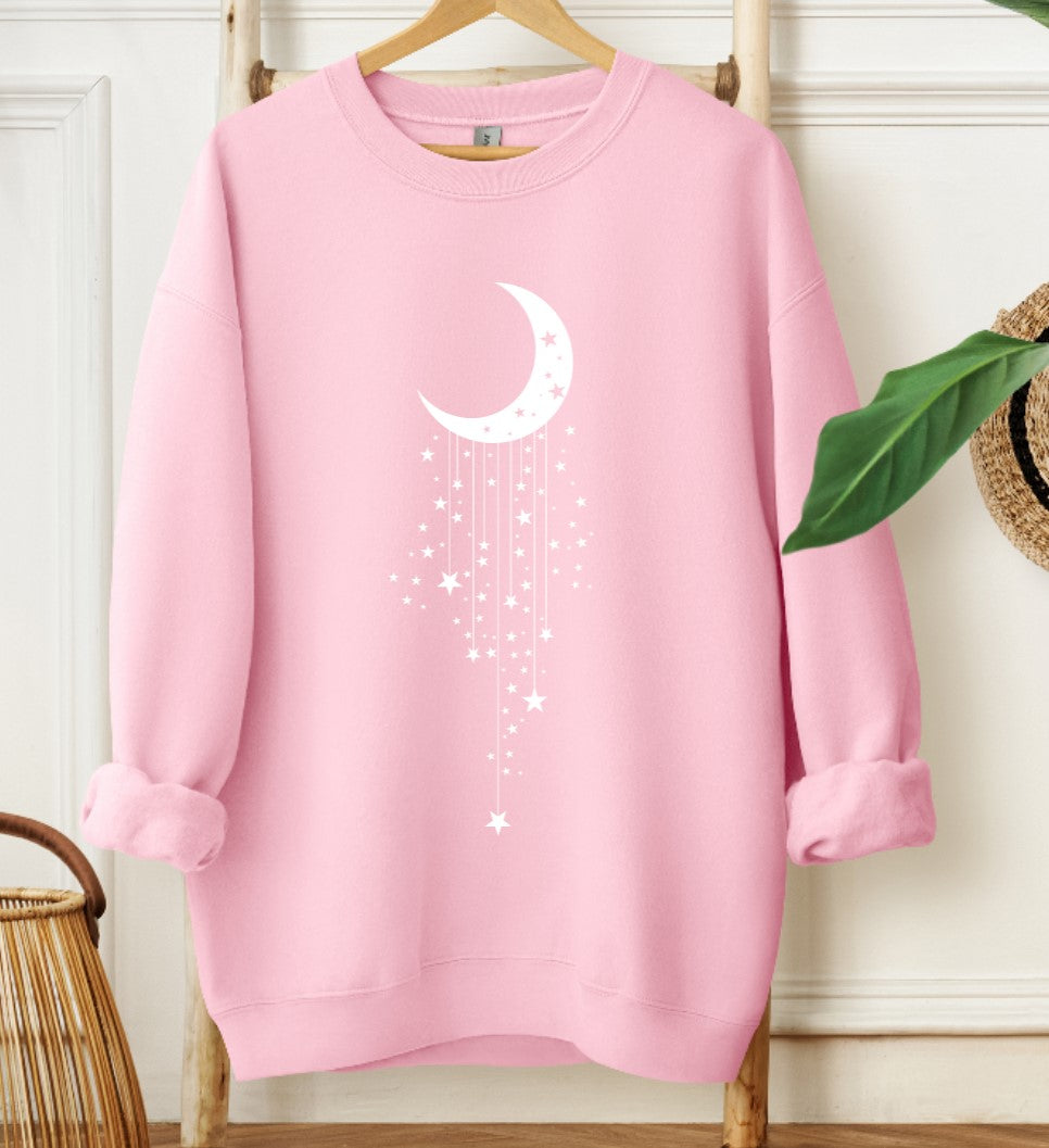 Hanging moon and stars Pullover