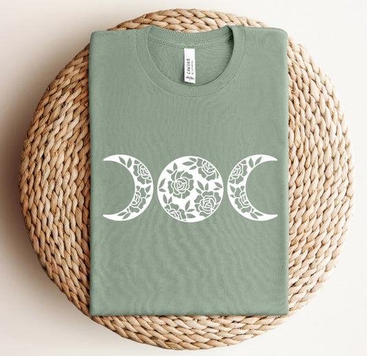 Floral Triple Moon T-shirt