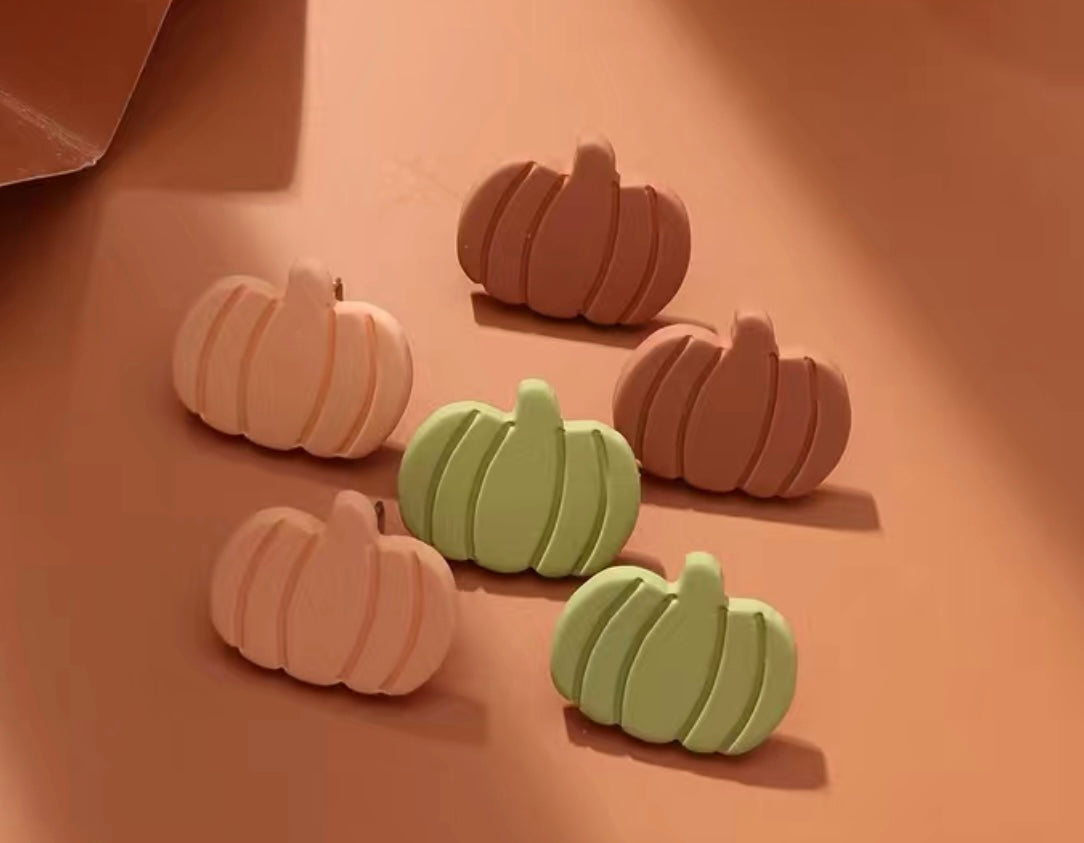 Pumpkin stud Earrings - 3 pack