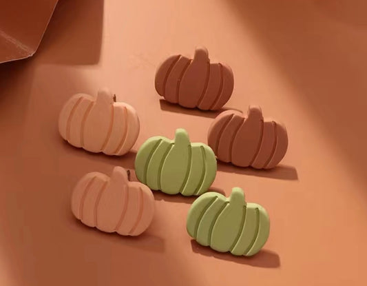 Pumpkin stud Earrings - 3 pack