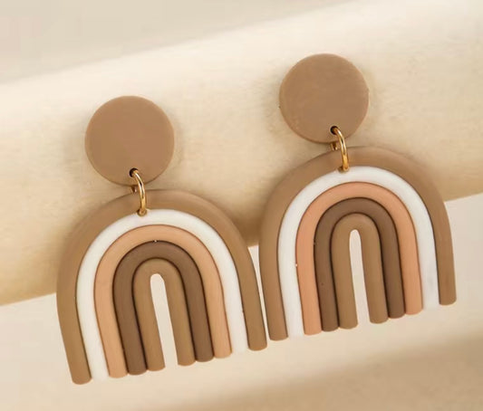 Neutral Rainbow Earrings