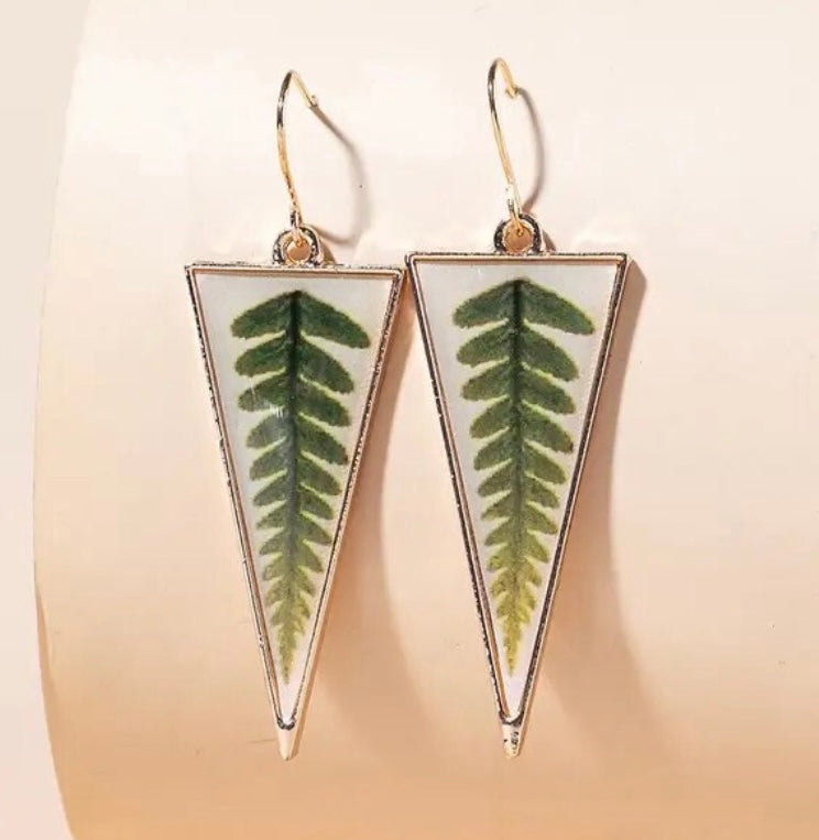 Printed Lead Drop Earrings